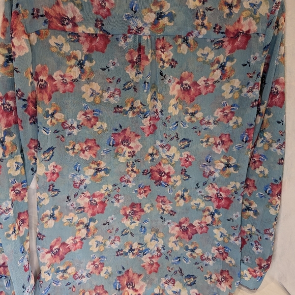 KUT from the Kloth XS Jasmine Floral Blouse Top see through blouse Scooped - Picture 12 of 12